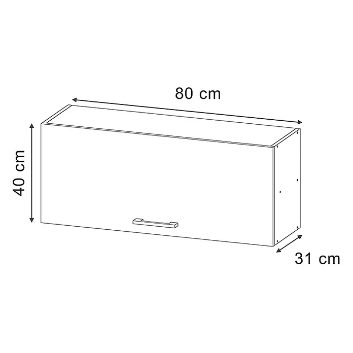 Hängeschrank R-Line 80 cm Beton Art.-Nr. 63113 - 