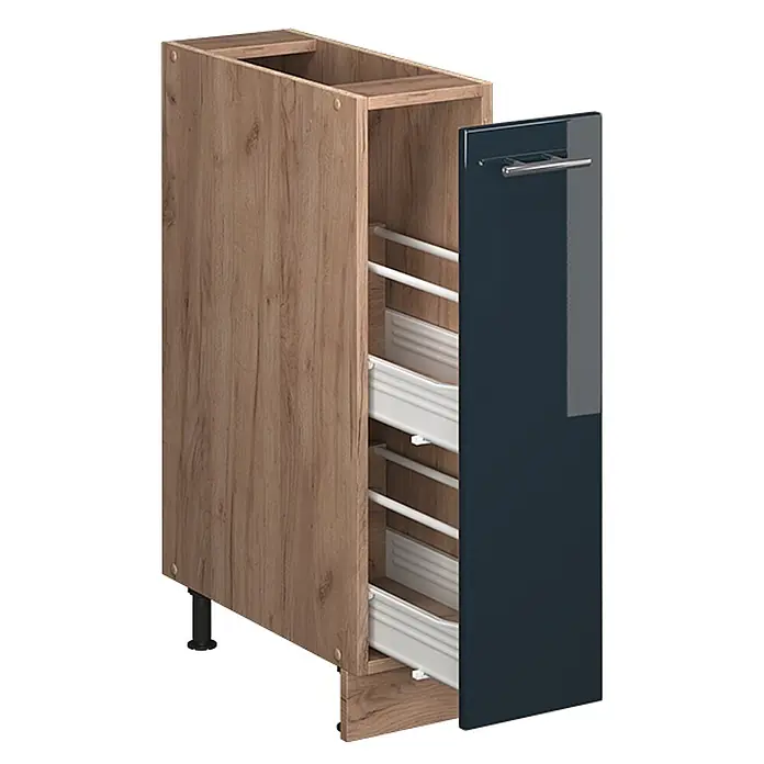 Apothekerschrank Fame-Line 20 cm Dunkelblau Hochglanz Art.-Nr. 62129 - 