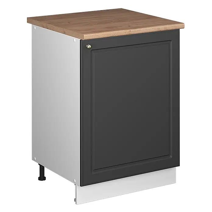 Küchenunterschrank Fame-Line 60 cm Anthrazit-Gold Landhaus Art.-Nr. 65113 - 