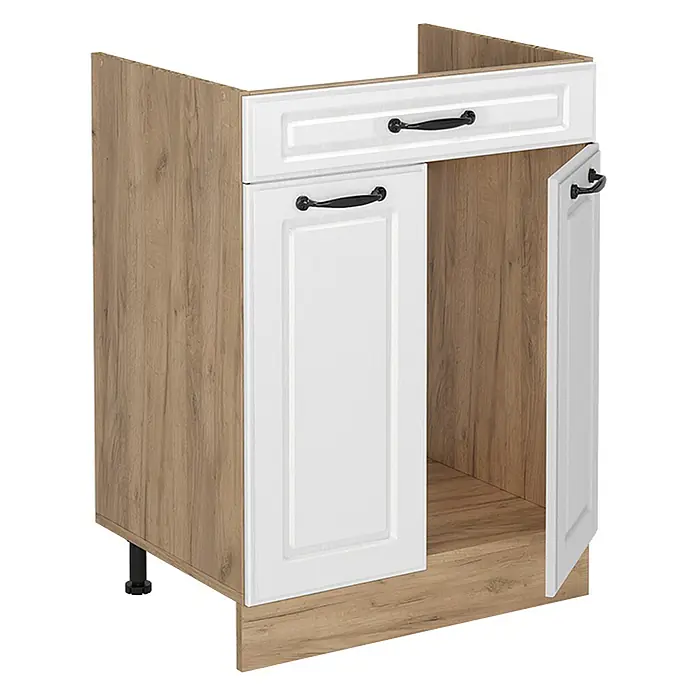 Küchenunterschrank R-Line 60 cm Weiß Landhaus Art.-Nr. 61232 - 