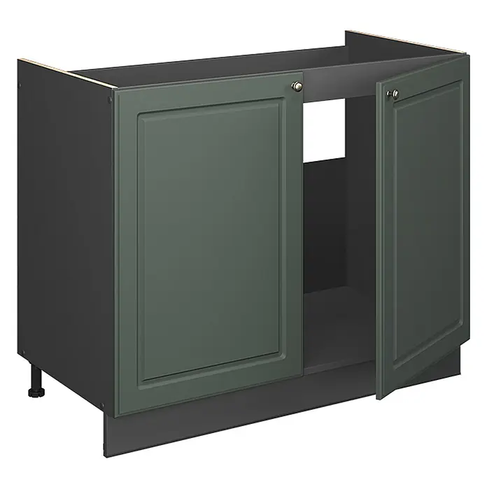 Spülenunterschrank Fame-Line 100 cm Grün-Gold Landhaus Art.-Nr. 61940 - 