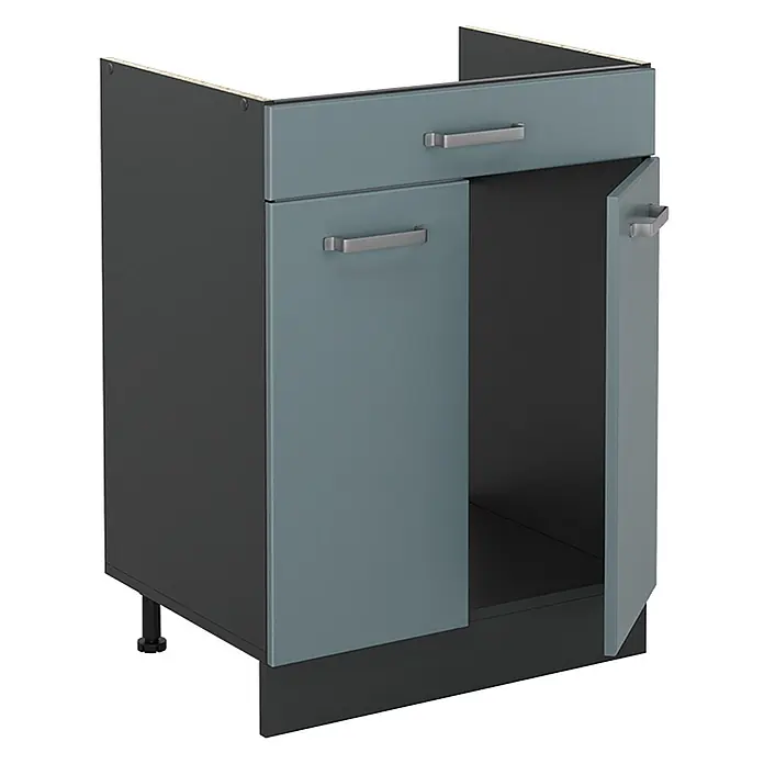 Küchenunterschrank R-Line 60 cm Blau-Grau Art.-Nr. 61123 - 