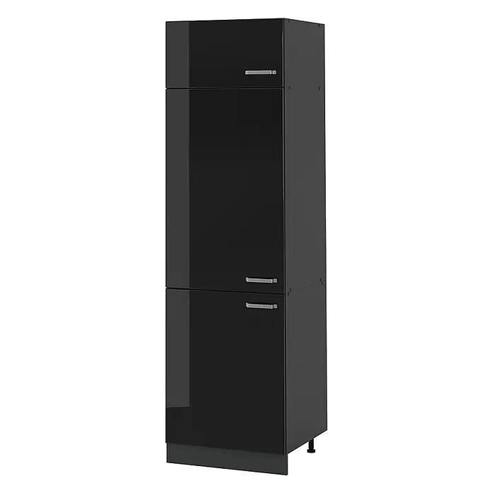 Vorratsschrank R-Line 60 cm Schwarz Hochglanz Art.-Nr. 63194 - 
