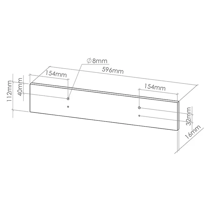 Küchenfront R-Line 59.6 cm Weiß Hochglanz Art.-Nr. 34625 - 