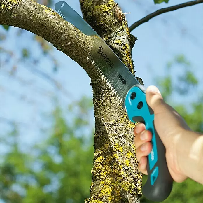 Gardena Hand-Astsäge 300 P - Länge: 495 mm, Kunststoff, Silber, Schwarz, Türkis - Anwendungsbeispiel