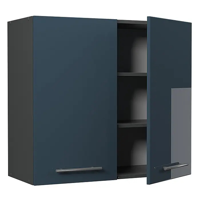 Hängeschrank Fame-Line 80 cm Dunkelblau Hochglanz Art.-Nr. 62805 - 