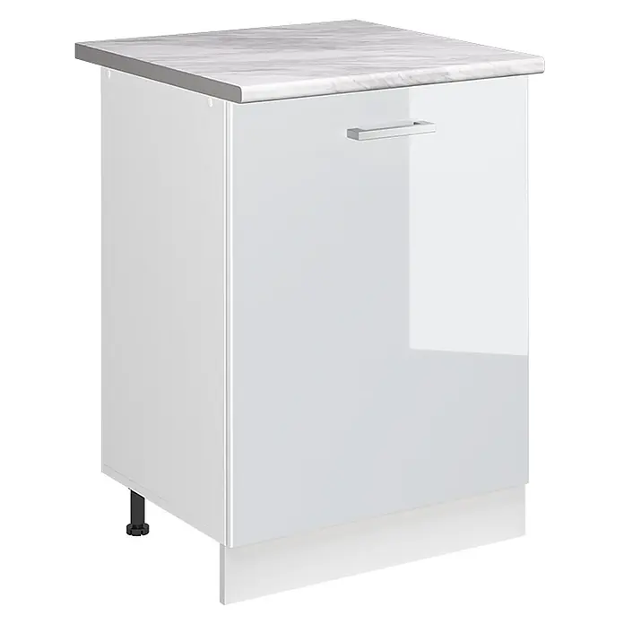 Küchenunterschrank R-Line 60 cm Weiß Hochglanz Art.-Nr. 72145 - 