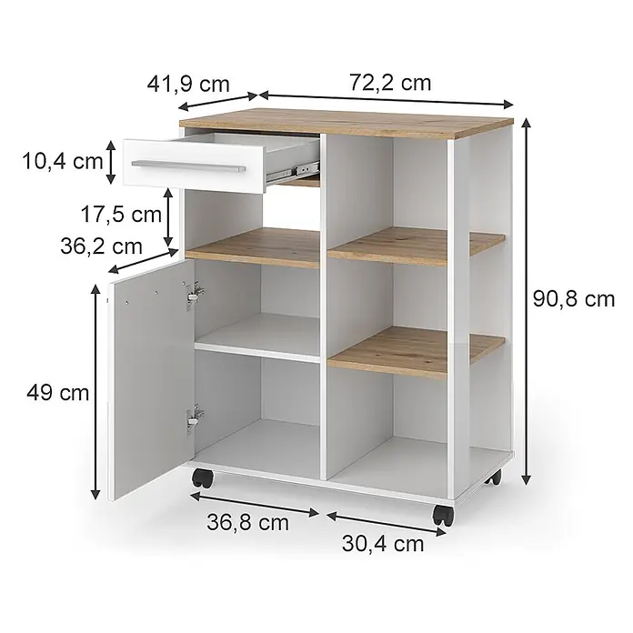 Küchenbuffet Pure 72.2 cm Weiß Art.-Nr. 59934 - 