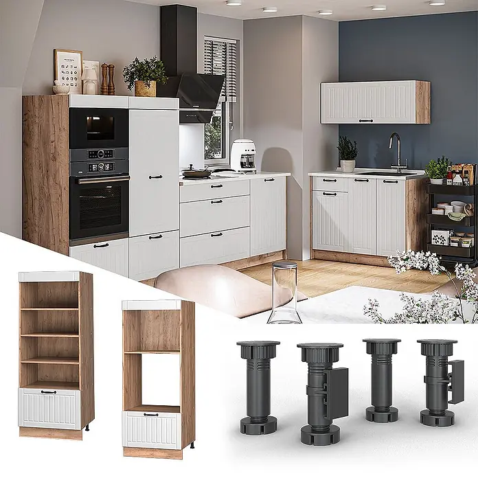 Vorratsschrank Fame-Line 60 cm Weiß Landhaus Art.-Nr. 62238 - 