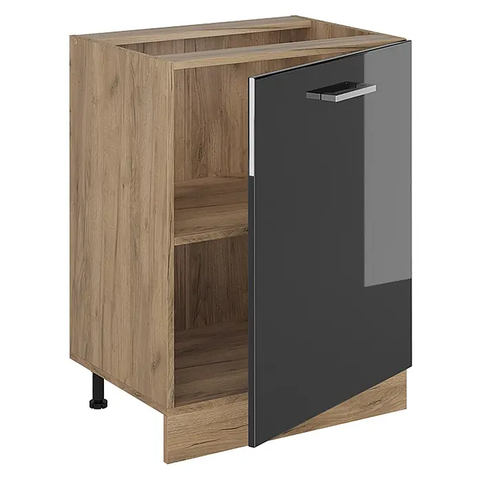 Küchenunterschrank R-Line 60 cm Anthrazit Hochglanz Art.-Nr. 72148 - 