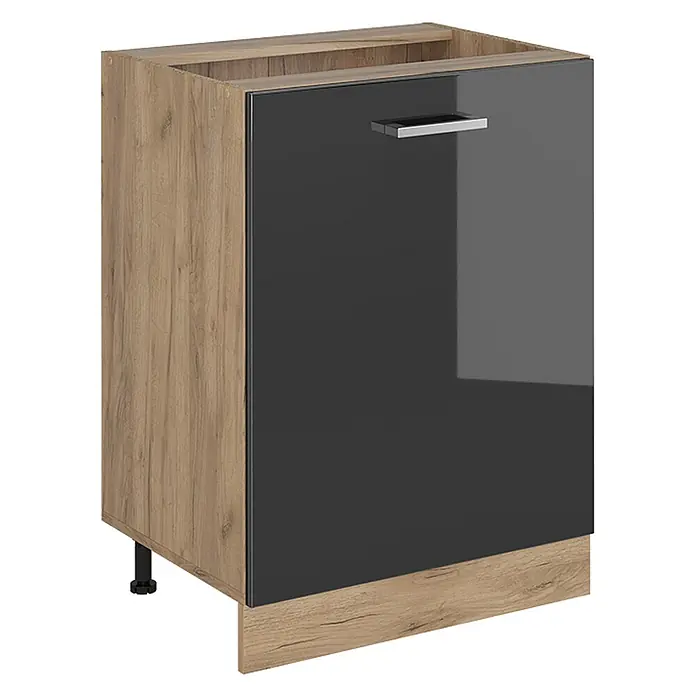 Küchenunterschrank R-Line 60 cm Anthrazit Hochglanz Art.-Nr. 72146 - 