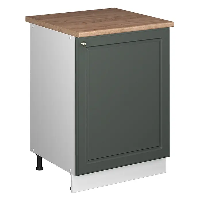 Küchenunterschrank Fame-Line 60 cm Grün-Gold Landhaus Art.-Nr. 65127 - 