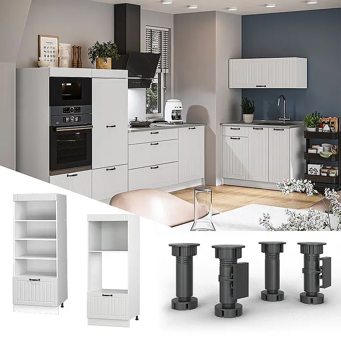 Vorratsschrank Fame-Line 60 cm Weiß Landhaus Art.-Nr. 62222 - 
