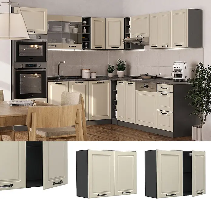 Glashängeschrank R-Line 80 cm Sand Landhaus Art.-Nr. 72306 - 