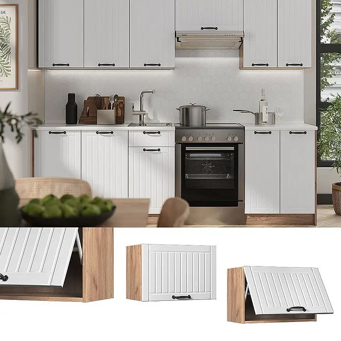 Hängeschrank Fame-Line 60 cm Weiß Landhaus Art.-Nr. 61558 - 