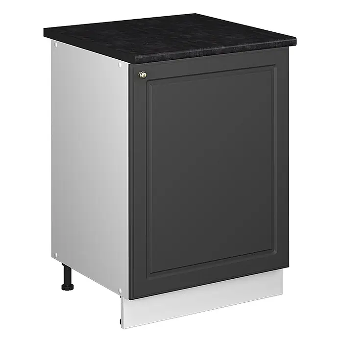 Küchenunterschrank Fame-Line 60 cm Anthrazit-Gold Landhaus Art.-Nr. 65112 - 