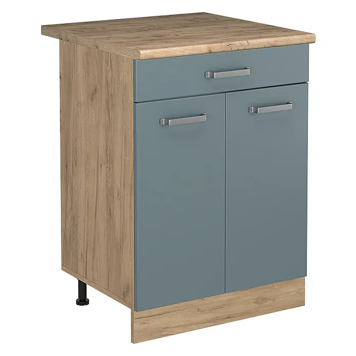 Küchenunterschrank R-Line 60 cm Blau-Grau Art.-Nr. 61216 - 