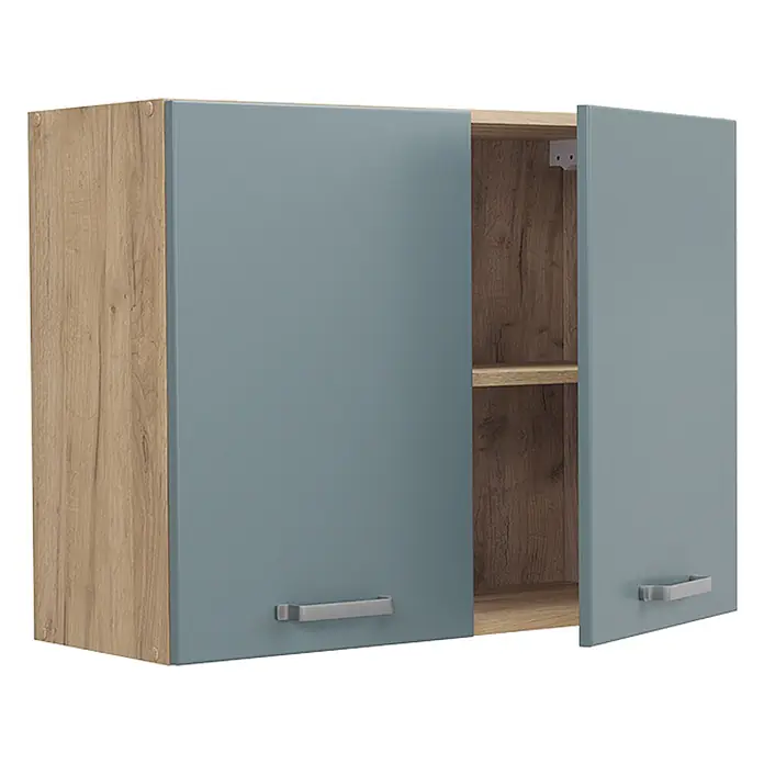 Küchenglasschrank R-Line 80 cm Blau-Grau Art.-Nr. 71483 - 