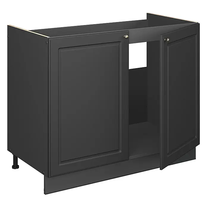 Spülenunterschrank Fame-Line 100 cm Anthrazit-Gold Landhaus Art.-Nr. 61926 - 
