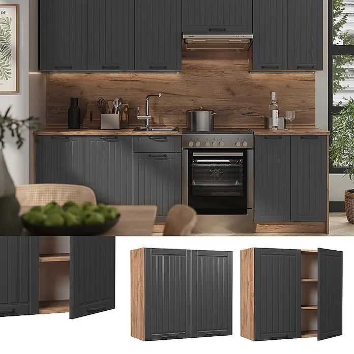 Hängeschrank Fame-Line 80 cm Dunkelgrau Art.-Nr. 62821 - 