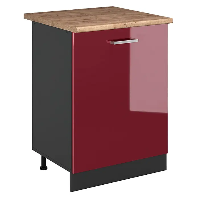 Küchenunterschrank R-Line 60 cm Rot Hochglanz Art.-Nr. 72060 - 