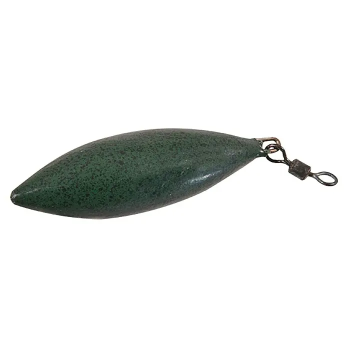 Westline Carp Distance Bomb - 99 g, 1 Stk. - Ein olivgrünes, tropfenförmiges Angelblei mit einem Wirbel für sicheres Angeln in verschiedenen Gewässern.