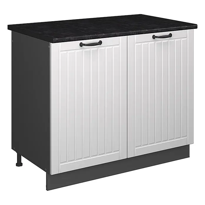 Spülenunterschrank Fame-Line 100 cm Weiß Landhaus Art.-Nr. 61950 - 