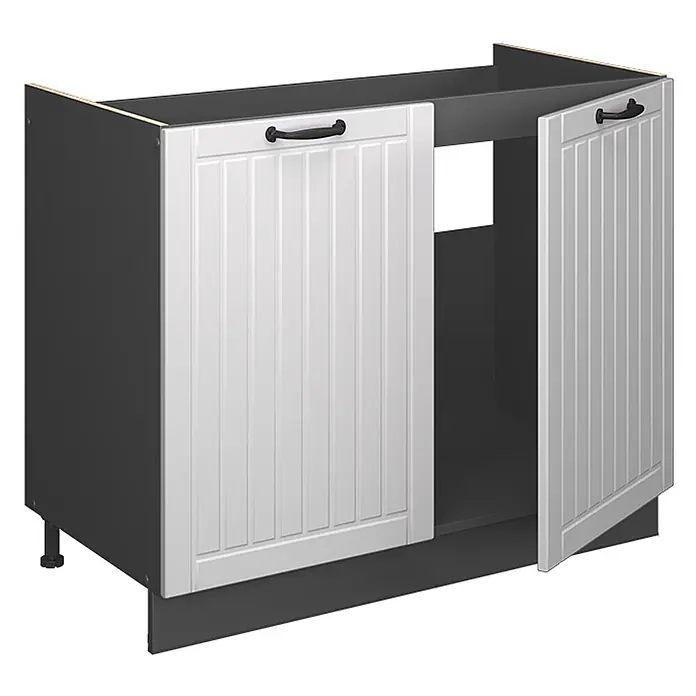 Spülenunterschrank Fame-Line 100 cm Weiß Landhaus Art.-Nr. 61950 - 