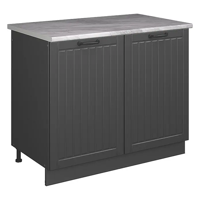Spülenunterschrank Fame-Line 100 cm Dunkelgrau Art.-Nr. 61934 - 