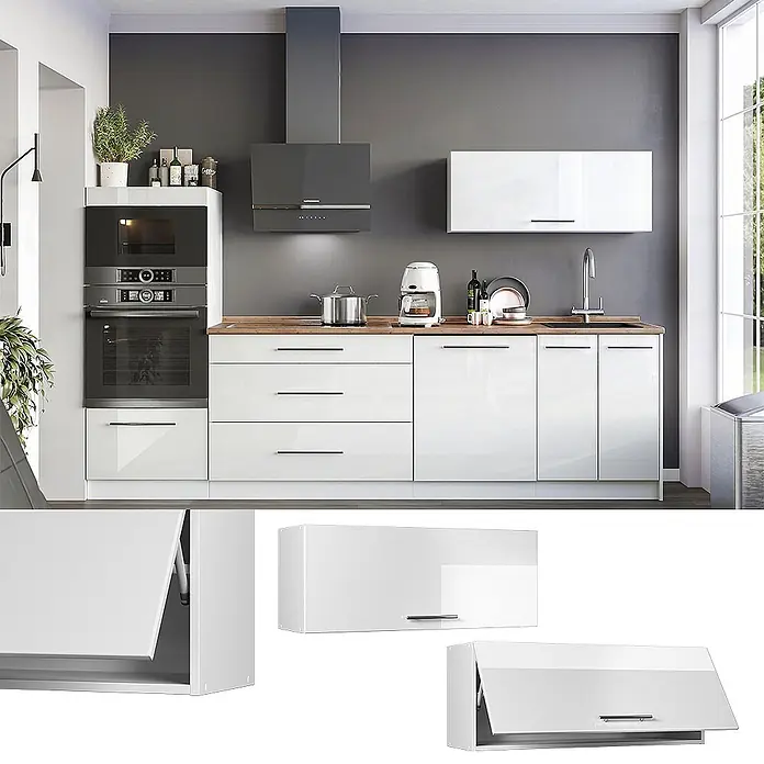 Hängeschrank Fame-Line 100 cm Weiß Hochglanz Art.-Nr. 61566 - 