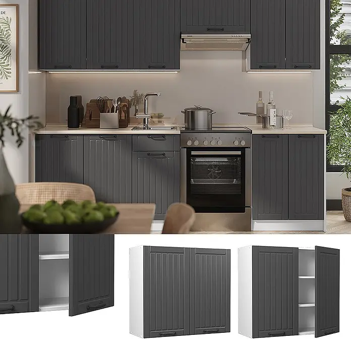 Hängeschrank Fame-Line 80 cm Dunkelgrau Art.-Nr. 62799 - 