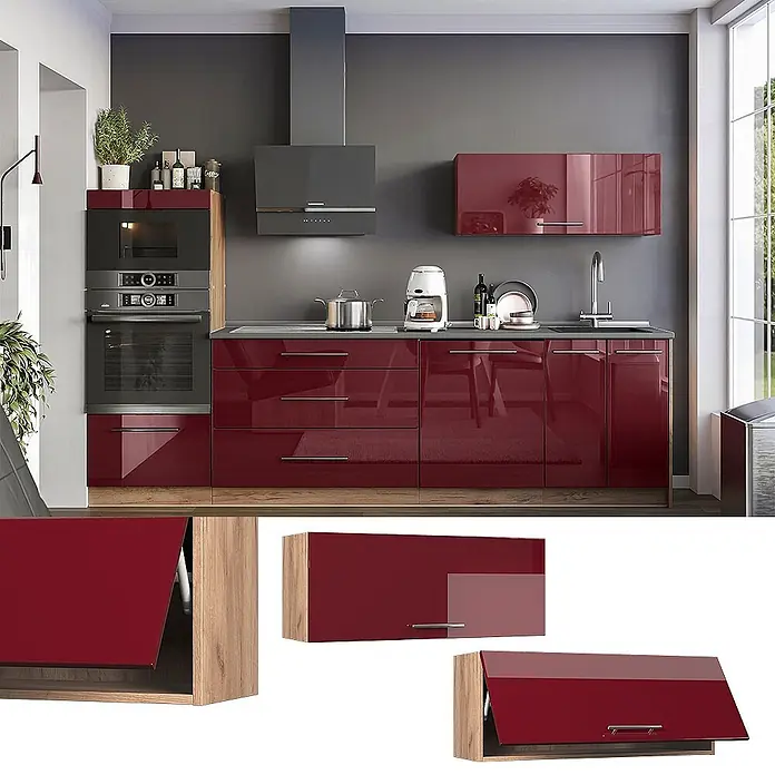 Hängeschrank Fame-Line 100 cm Bordeaux Hochglanz Art.-Nr. 61583 - 