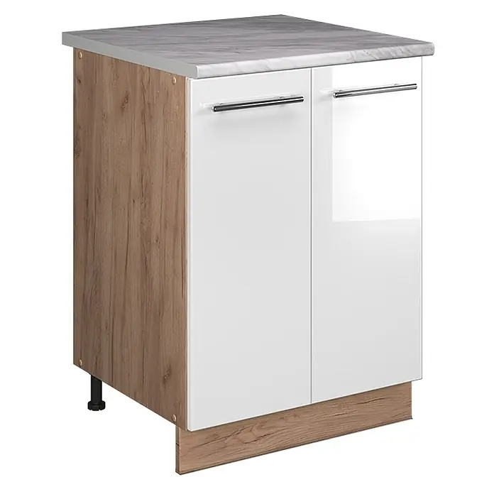 Spülenunterschrank Fame-Line 60 cm Weiß Hochglanz Art.-Nr. 65248 - 