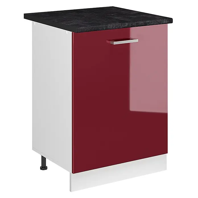 Küchenunterschrank R-Line 60 cm Rot Hochglanz Art.-Nr. 72123 - 