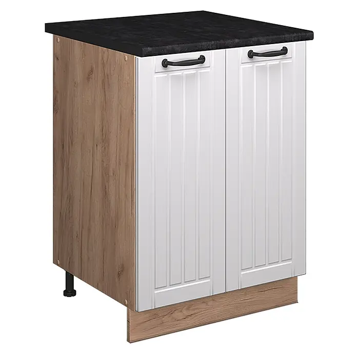 Spülenunterschrank Fame-Line 60 cm Weiß Landhaus Art.-Nr. 65250 - 