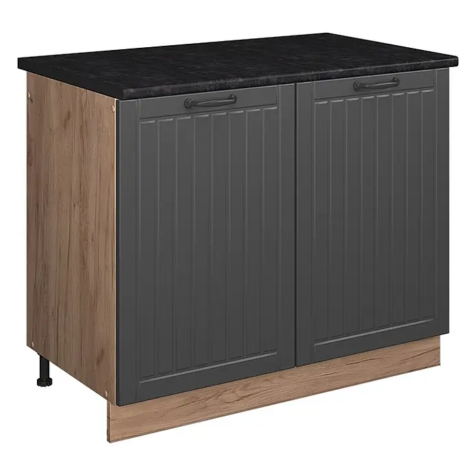 Spülenunterschrank Fame-Line 100 cm Dunkelgrau Art.-Nr. 61959 - 