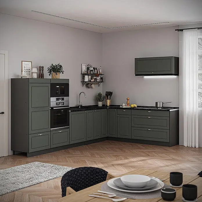 Hängeschrank Fame-Line 100 cm Grün-Gold Landhaus Art.-Nr. 61572 - 