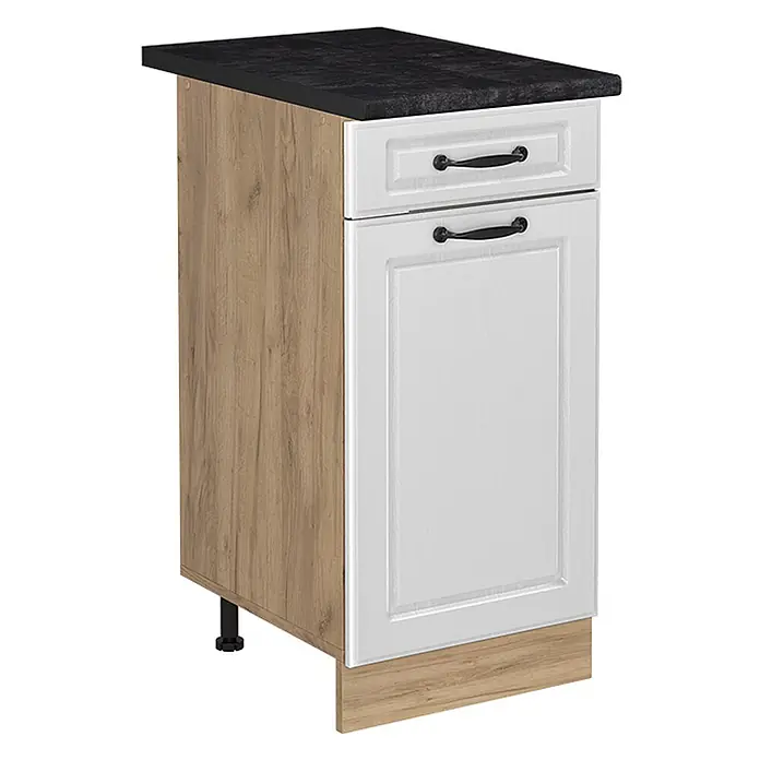 Küchenunterschrank R-Line 40 cm Weiß Landhaus Art.-Nr. 61181 - 