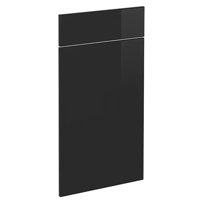 Küchenfront R-Line 39.6 cm Schwarz Hochglanz Art.-Nr. 40897 - 