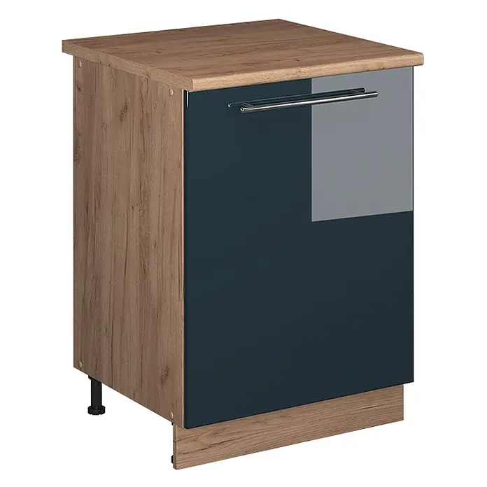 Küchenunterschrank Fame-Line 60 cm Dunkelblau Hochglanz Art.-Nr. 65203 - 