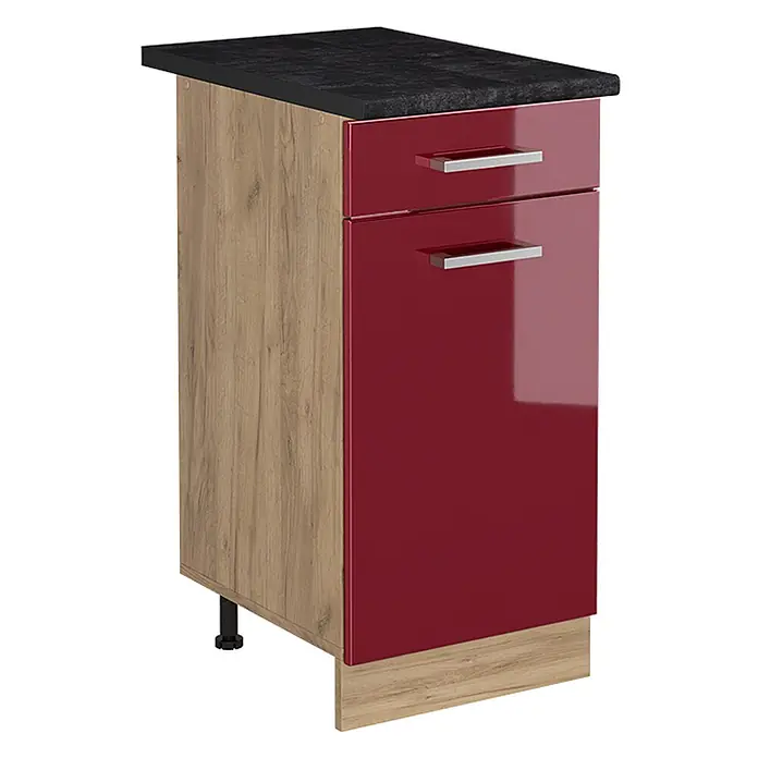 Küchenunterschrank R-Line 40 cm Rot Hochglanz Art.-Nr. 61152 - 
