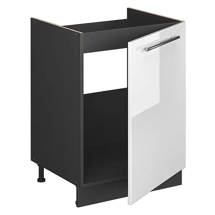 Spülenunterschrank Fame-Line 60 cm Weiß Hochglanz Art.-Nr. 63435 - 