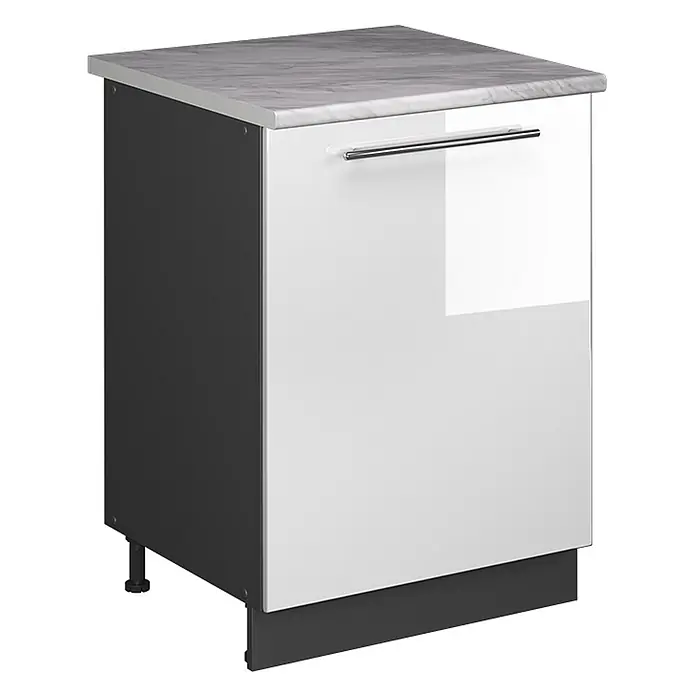 Küchenunterschrank Fame-Line 60 cm Weiß Hochglanz Art.-Nr. 65180 - 