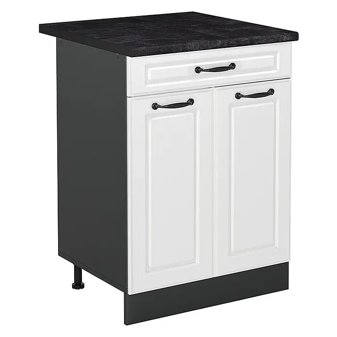 Küchenunterschrank R-Line 60 cm Weiß Landhaus Art.-Nr. 61115 - 