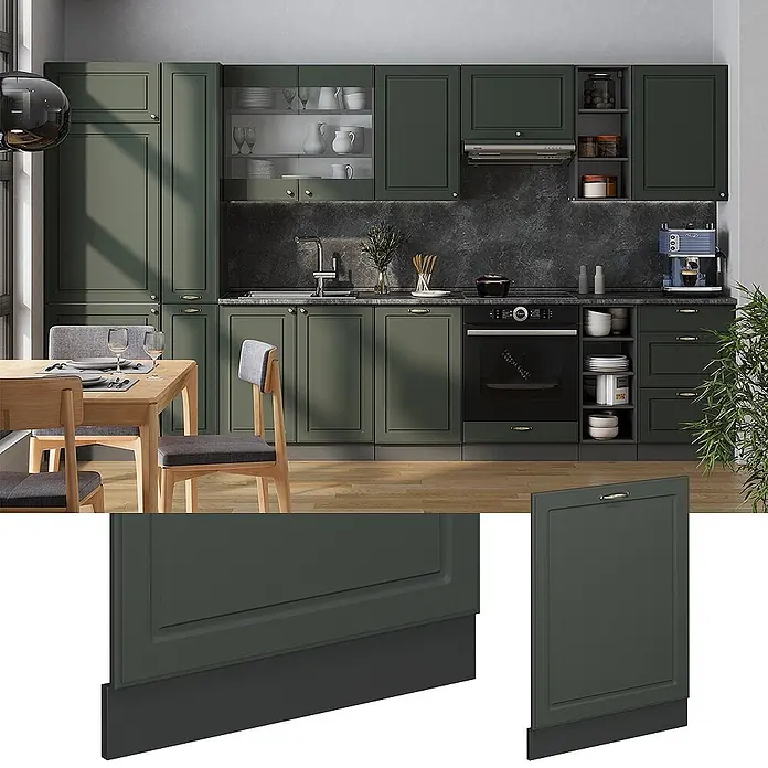 Geschirrspülblende Fame-Line 60 cm Grün-Gold Landhaus Art.-Nr. 55314 - 