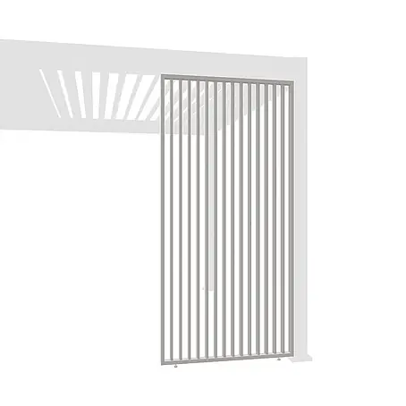 Weide Lamellenwand Horizontal Alu 1,13 m x 6 cm x H 234 cm Ivory-Sand