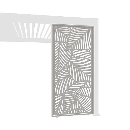 Weide Deko-Seitenwand Abstrakt Alu 1,13 m x 6 cm x H 234 cm Ivory-Sand