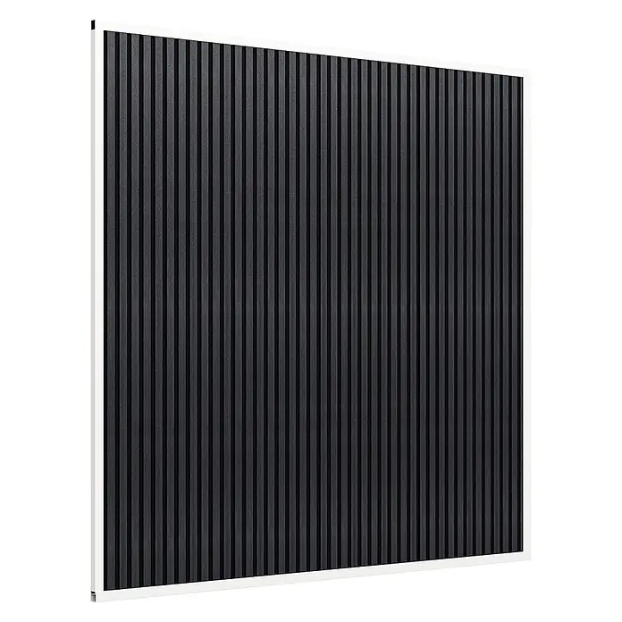 Weide Sichtschutzwand WPC/Alu 2,65 m x 4 cm x H 236 cm Weiss/Anthrazit - 