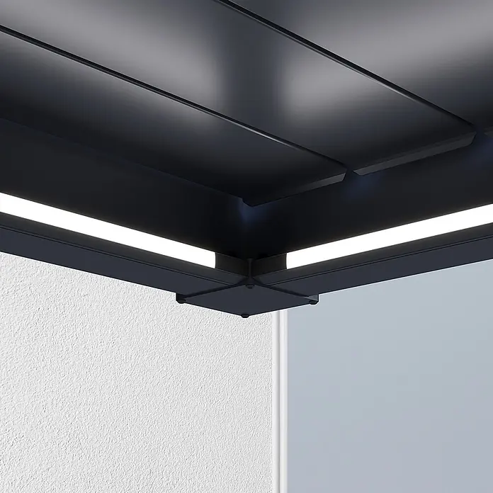 Weide LED Beleuchtung Kit 3 m x 6 m x H 1 cm Anthrazit - 
