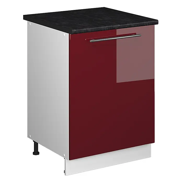 Spülenunterschrank Fame-Line 60 cm Bordeaux Hochglanz Art.-Nr. 62188 - 